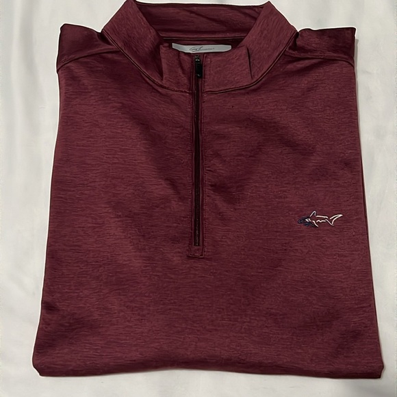 Greg Norman Burgundy Long Sleeve Quarter Zip - Picture 1 of 5